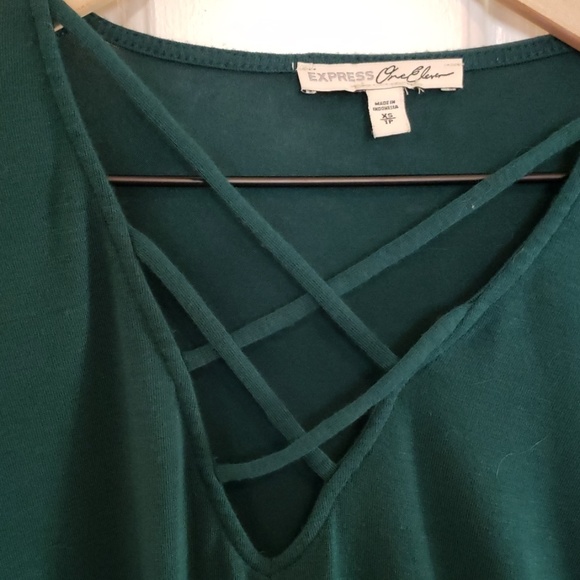 Express Green Blouse | XS - Picture 3 of 6